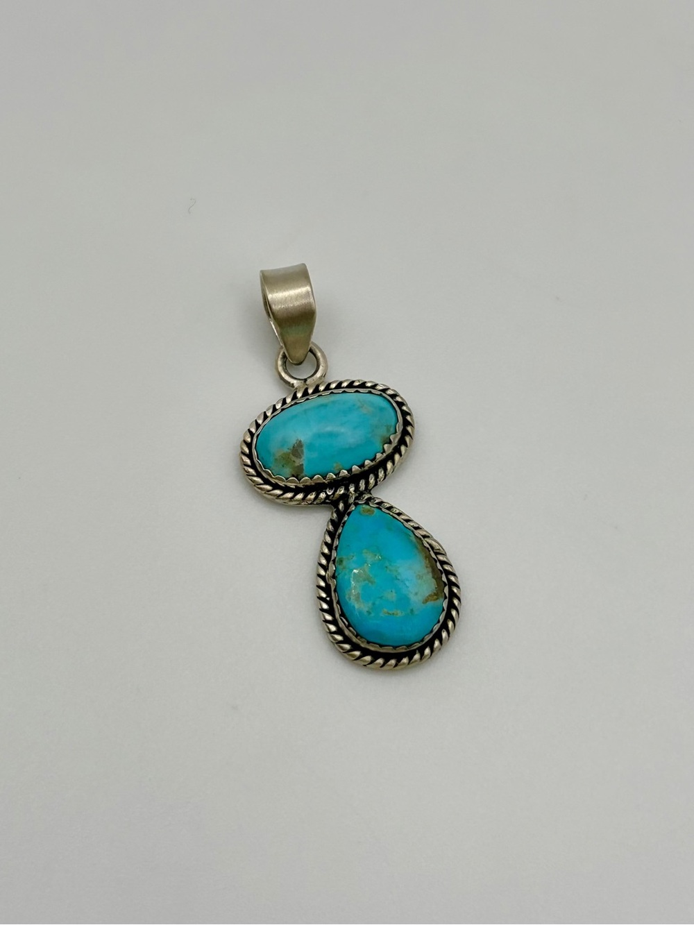 925 Sterling Silver Santa Maria Turquoise Pendant
